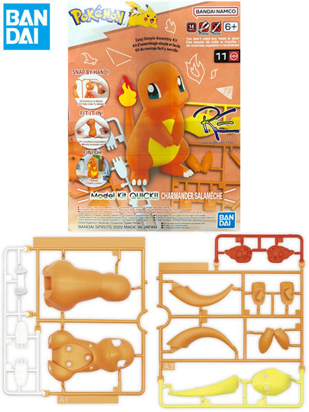 Bandai Pokemon Charmander 11 Quick Plastic Model Kit